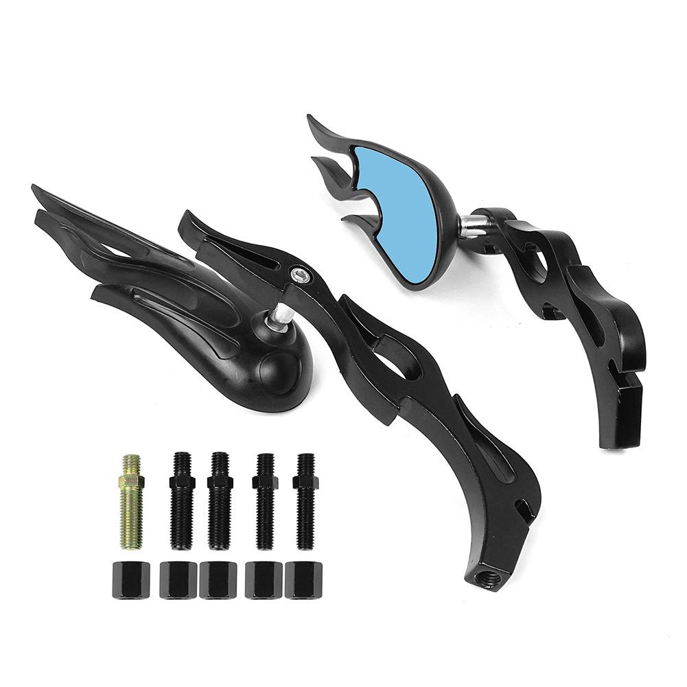 

Universal Flame Retro Rearview Mirrors for Harley Motorcycles, Cruisers, Electric Scooters, Custom and Personalized Fits