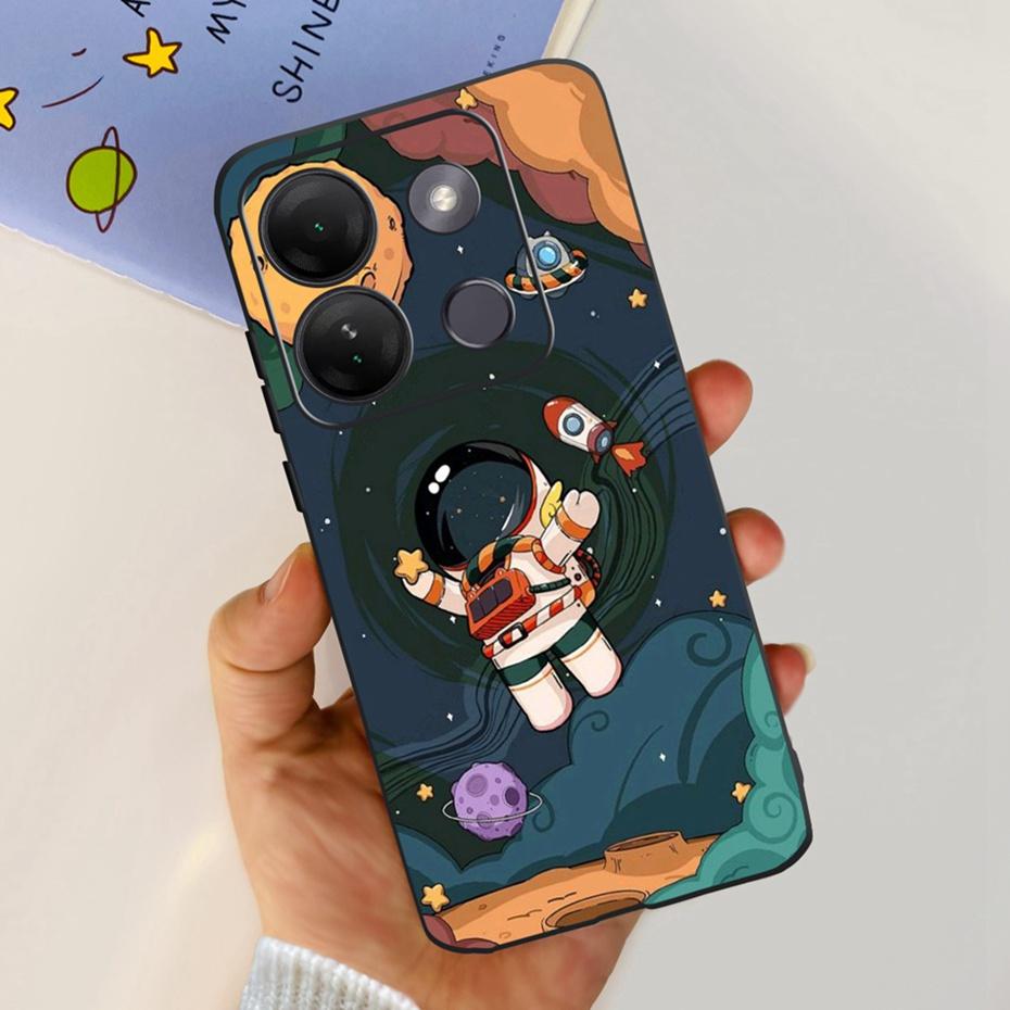 Case For Infinix Smart 7 HD Cute Flower Cat Pattern Soft Silicon TPU Phone Bumper For Infinix Smart 7HD X6516 Back Cover