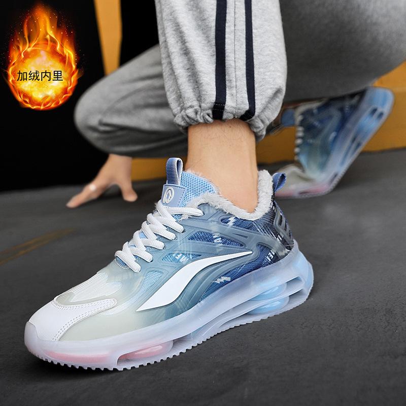 Cheap Winter 22 New Fleece Thickened Warm Cotton Shoes Sports Leisure Running To Increase the Height of Daddy Trendy Shoes
