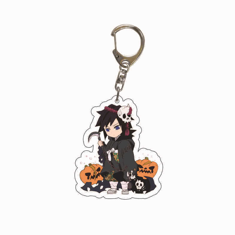 

Demon Slayer Animation Acrylic Transparent Key Ring Adorable Accessories Food Theme Pendant Charm Decor Present for Fans Collector 55mm
