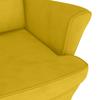 Mustard Yellow Velvet Armchair with Footstool
