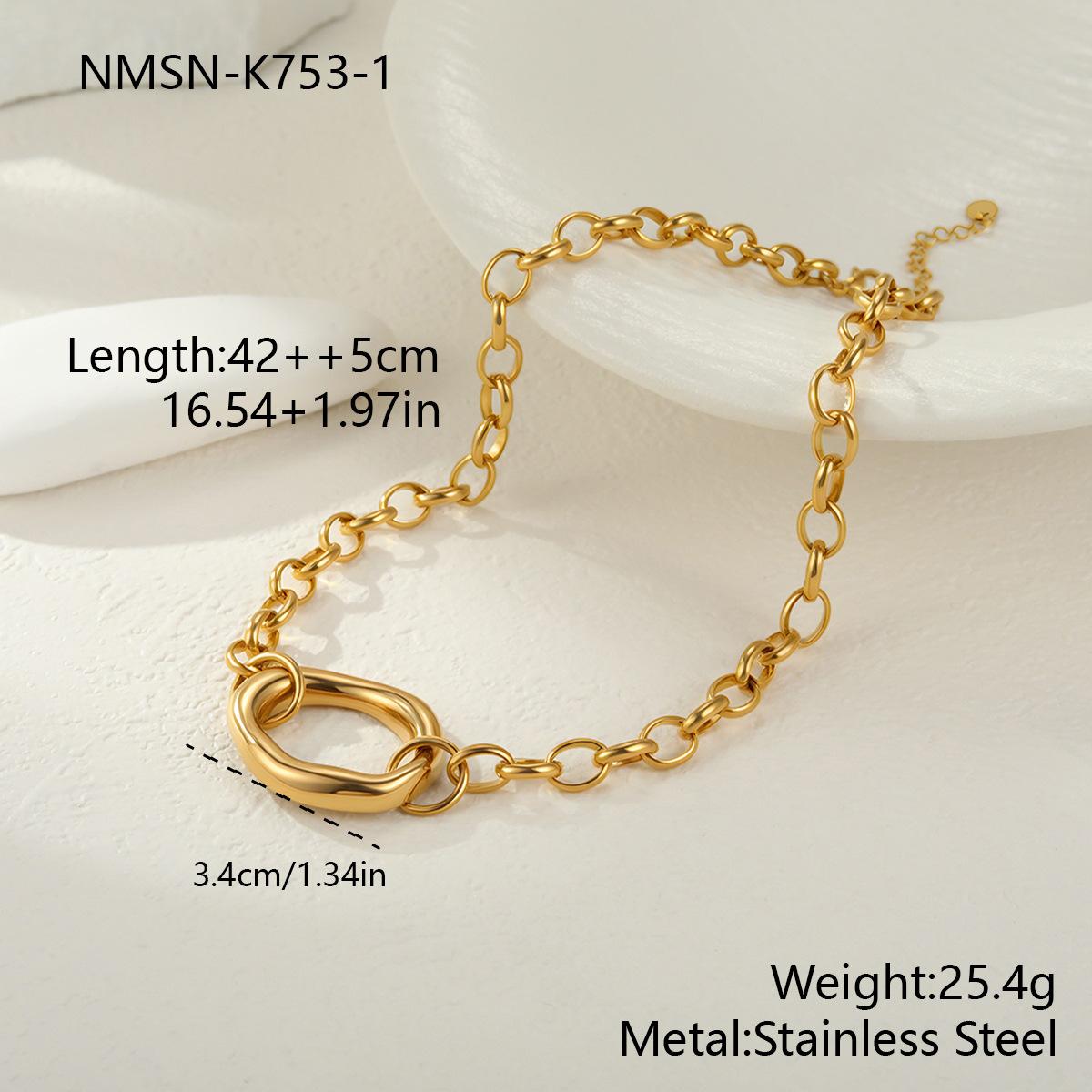 GEMCHIC Women s Geometric Hollow Stainless Steel Necklace Bracelet Earrings Ring Set