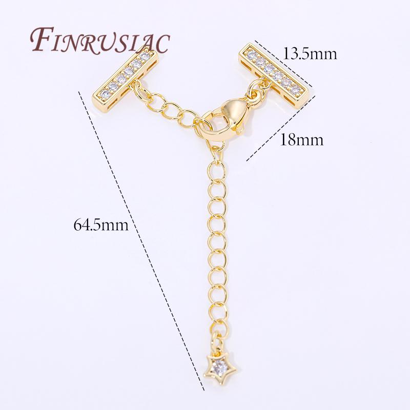 18K Gold Plated 3-row Pearl Necklaces Connectors,Extension Chain with Lobster Clasps For Jewelry Making Supplies DIY Accessories
