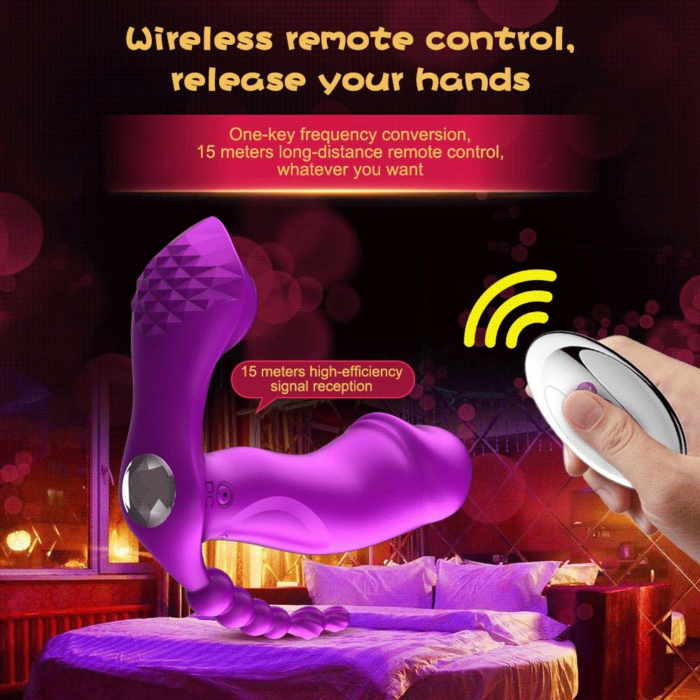 Odsávací vibrátor 3 V 1 Vibrační sací vibrátor 7 režimů Anální stimulátor pochvy klitoris Nositelné orální sání Erotické sexuální hračky pro ženy