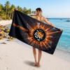 Hull City Individuelles Strandtuch, Personalisierter Namens-Textdruck, Fußball-Logo Weiches Schnelltrocknendes Handtuch Urlaubsgeschenk