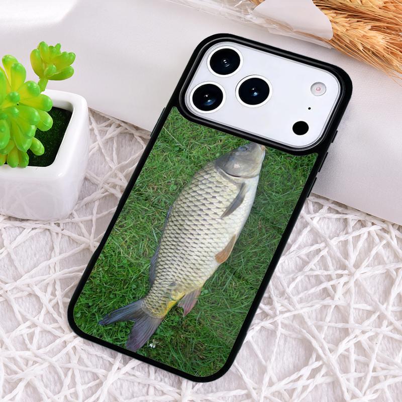 Carp Fishing Fish soft Phone Case for iPhone 17 Air 16 15 11 12 14 13 Pro Max Shockproof Cover
