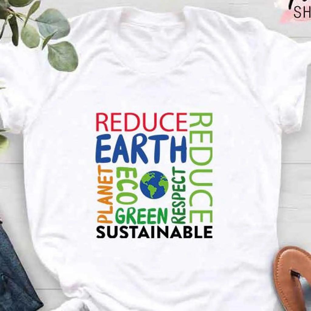Eco Reduce Earth Sustainable Save The Planet T Shirt Environunisextal Activist Day Climate Change Ecology Vintage