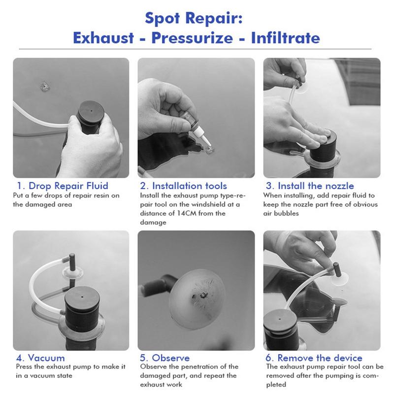 Car Windshield Repair Kit Quick Fix Cracked Glass Windscreen Repair Fluid Tool Resin Sealer Scratches DIY Auto Window Repair