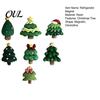 Miniature Christmas Tree Decor 7Pcs/Set Mini Refrigerator Magnet, Xmas Shape Resin Holiday Ornaments Fridge Decorative Magnet for Whiteboard