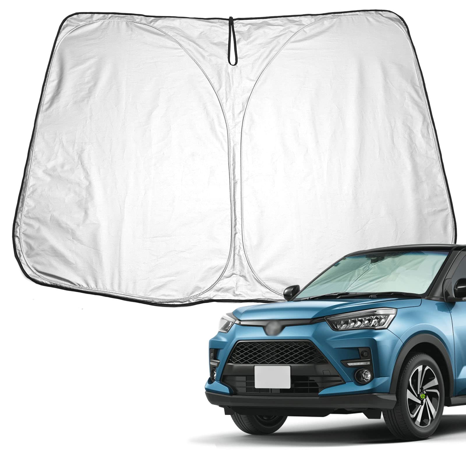 

SXCY Новый солнцезащитный козырек Toyota Rise Daihatsu Rocky Солнцезащитный козырек на лобовое стекло Автомобильный солнцезащитный козырек Защита от УФ-лучей Солнцезащитный козырек Складная сумка для хранения в комплекте Легкая установка чёрный