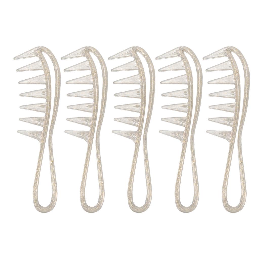 10pcs Wide Tooth Comb Ergonomic Handle Portable Plastic Detangling Comb for Men Women Hair Styling