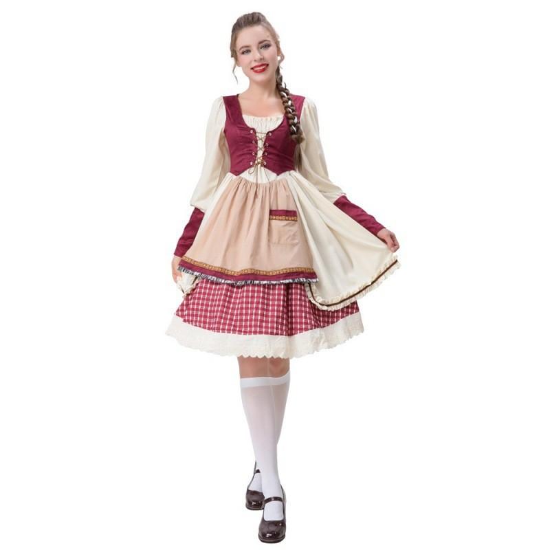 

Красный Причудливый Костюм Красной Шапочки для Взрослых Идеально Подходит для Веселых Празднований и Фестивалей Dress,M