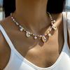 Seaside Vacation Series Beaded Necklace Beach Sea Star Shell Ornament Retro Coconut Tree Scallop Necklace for Women