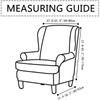 Printed Stretch Wing Chair Cover Elastic Relax Armchair Slipcovers Wingback Sofa Protector with Seat Cushion Cover Home Decor