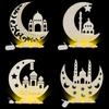 Lighted Wooden Captivating Moon Castle For Festival Decor Perfect For Gatherings Celebratory