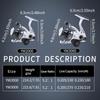 Popular Spinning Reel Metal Fishing Reel Micro-lure Long-distance Casting Metal Rocker Arm Without Gap High Smoothness and Large Unloading Force