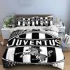 Juventus Black and White Zebra Logo Bedding Set (1 Duvet Cover, 2 Pillowcases, Duvet Not Included) Sofas