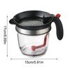Fat Separator 1L Multifunction Quick Separation Fat Separator Heat Resistant Portable Gravy Separator with Bottom Release