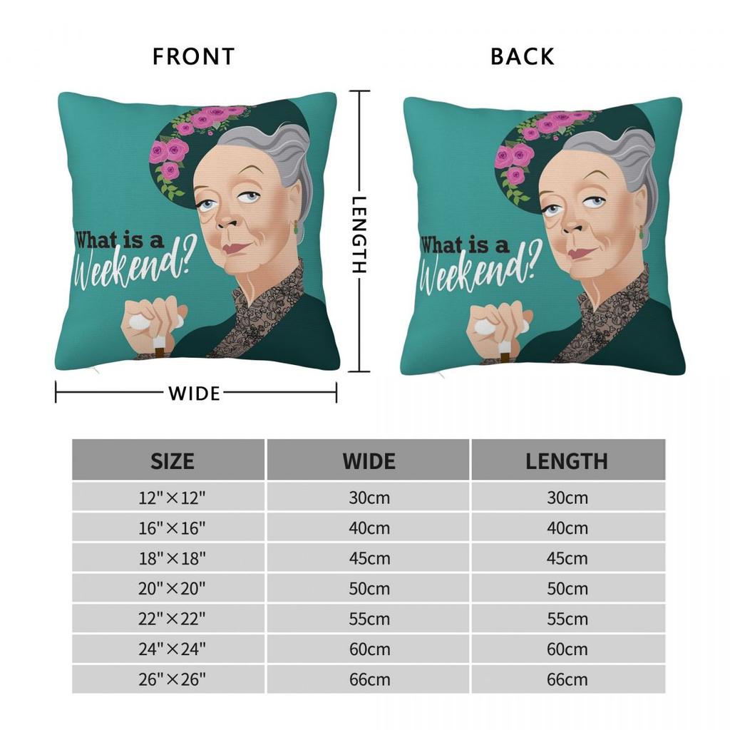Violet Crawley Weekend Square Pillowcase Polyester Linen Velvet Pattern Zip Decorative Throw Pillow Case Home Cushion Cover