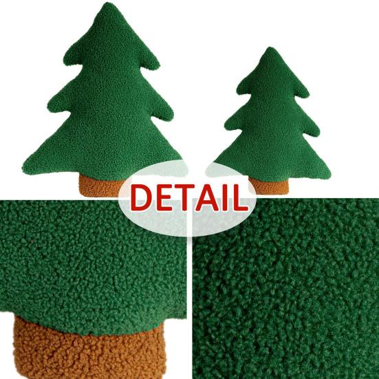 Christmas Tree Plush Pillow Doll Soft Xmas Tree Stuffed Throw Pillow Decorative Sofa Cushion Home Christmas Party Decor Gift