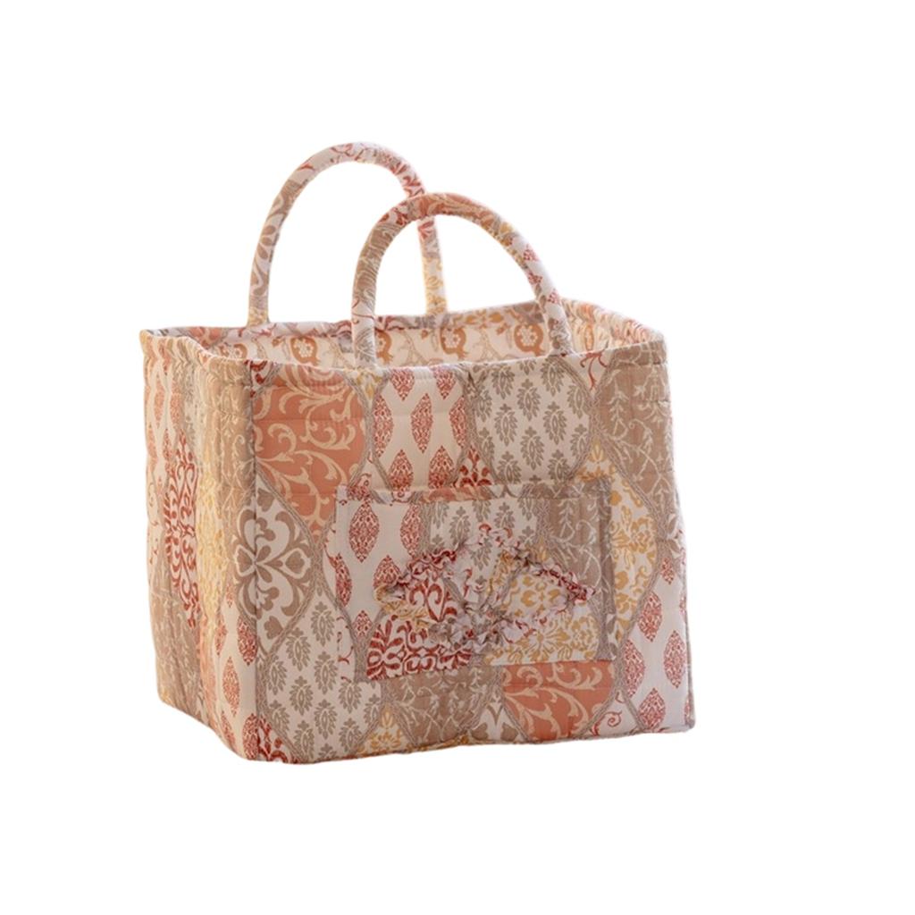 Large Home Fabric Miscellaneous Storage Basket, Korean Style Portable Underwear Organizing Frame Storage Basket