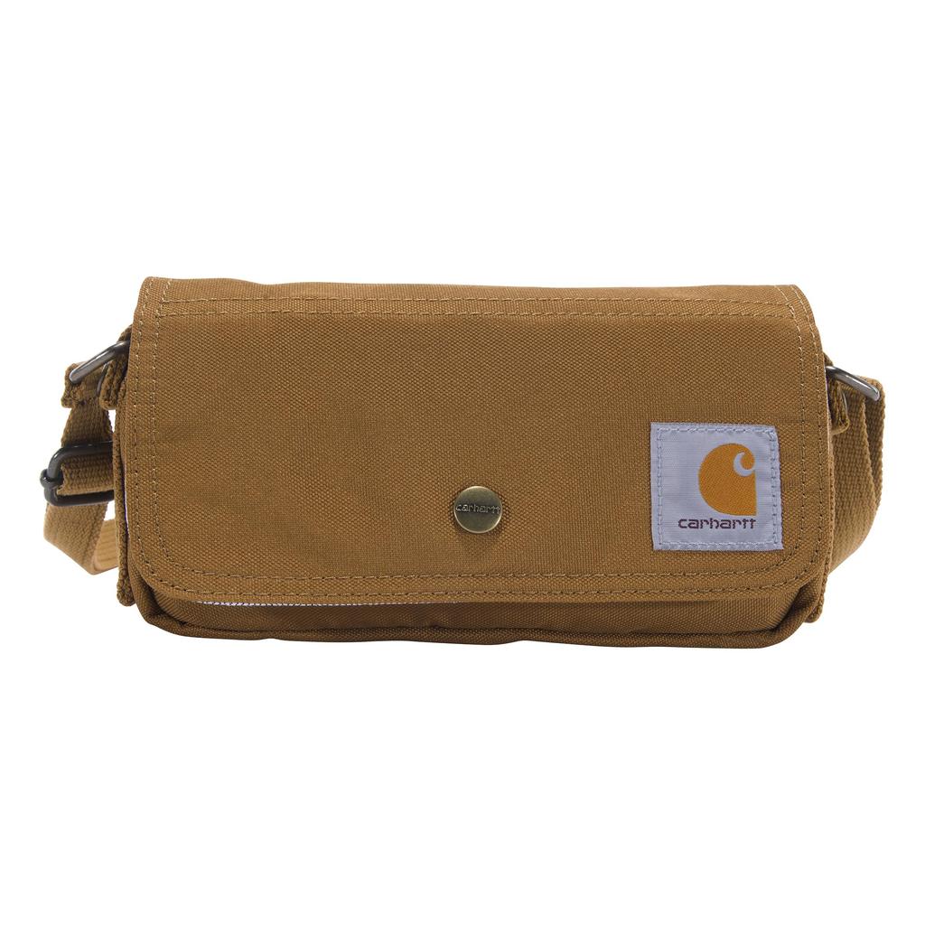 Carhartt Crossbody Horizontal Sling Clutch Waist Pack with Detachable Carhartt Brown Bag, Bag, Bag, Strap,