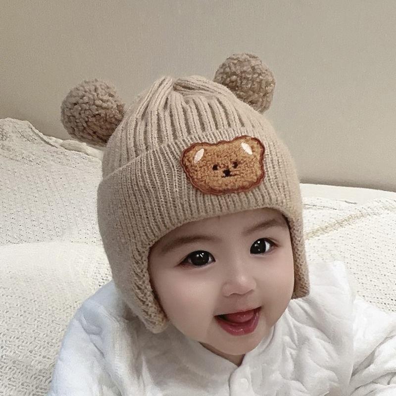 Baby autumn and winter wool knitted hat cute super cute infant baby winter velvet newborn winter men and women