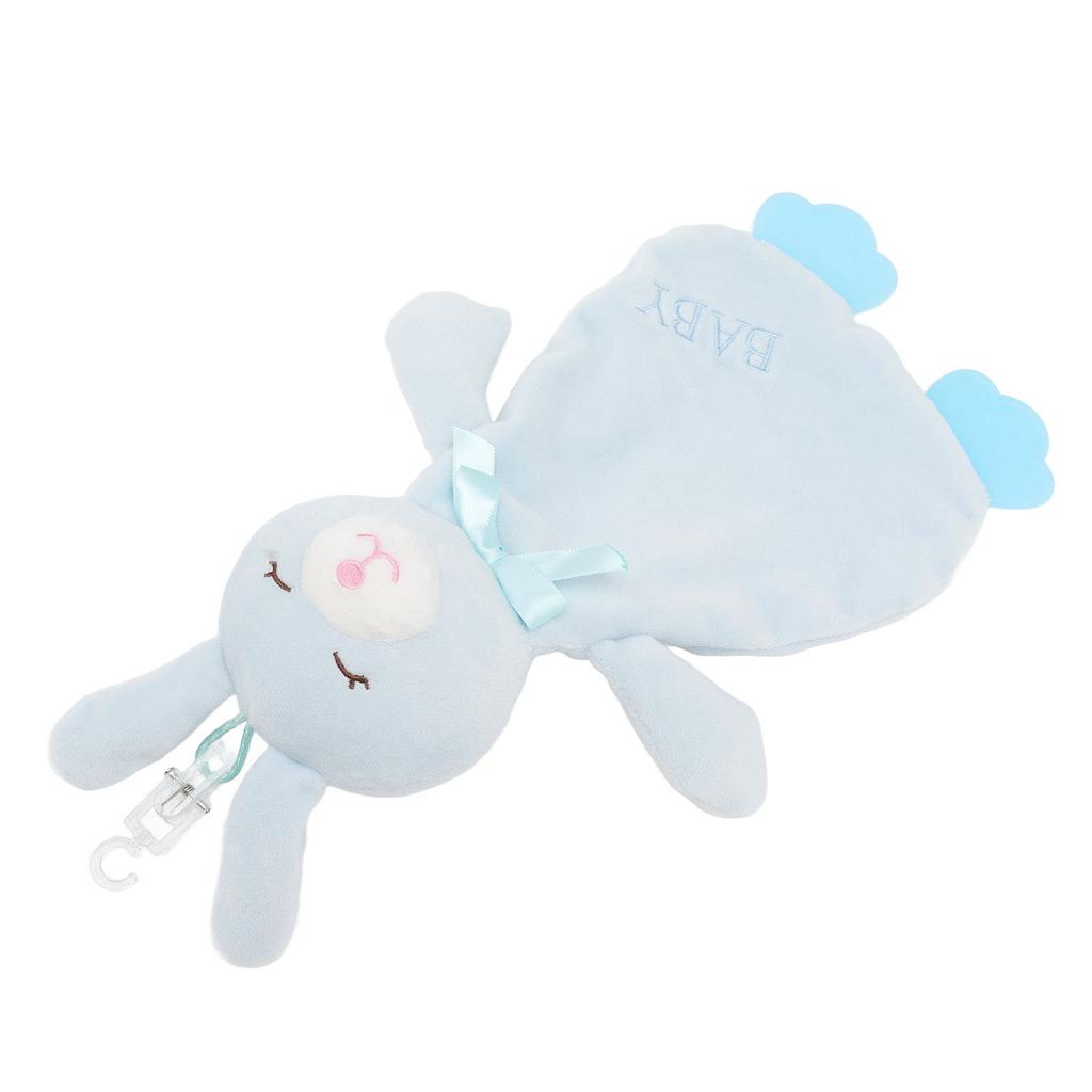 Baby Kuscheldecke Niedlich Weich Leuchtende Farben Multifunktionelles Säuglings-Kuscheltuch für Baby über 3 Monate Blauer Hase