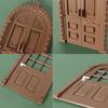 Dollhouse Simulation European Style Door Model 1:12 Dollhouse Furniture Decoration Dolls House Micro Scene Construction Props