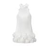Women's Fashion Flower Ruffle High Neck Halter Dress - 2025 Collection