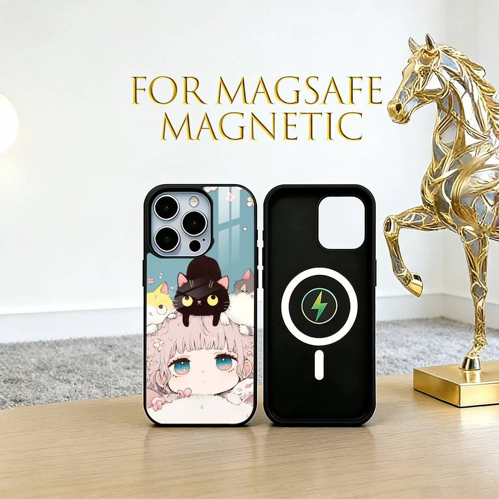 Cute girl painting Phone Case For iPhone17,16,15,14,13,12,11 Plus,Pro Magnetic For Magsafe Wireless Charging