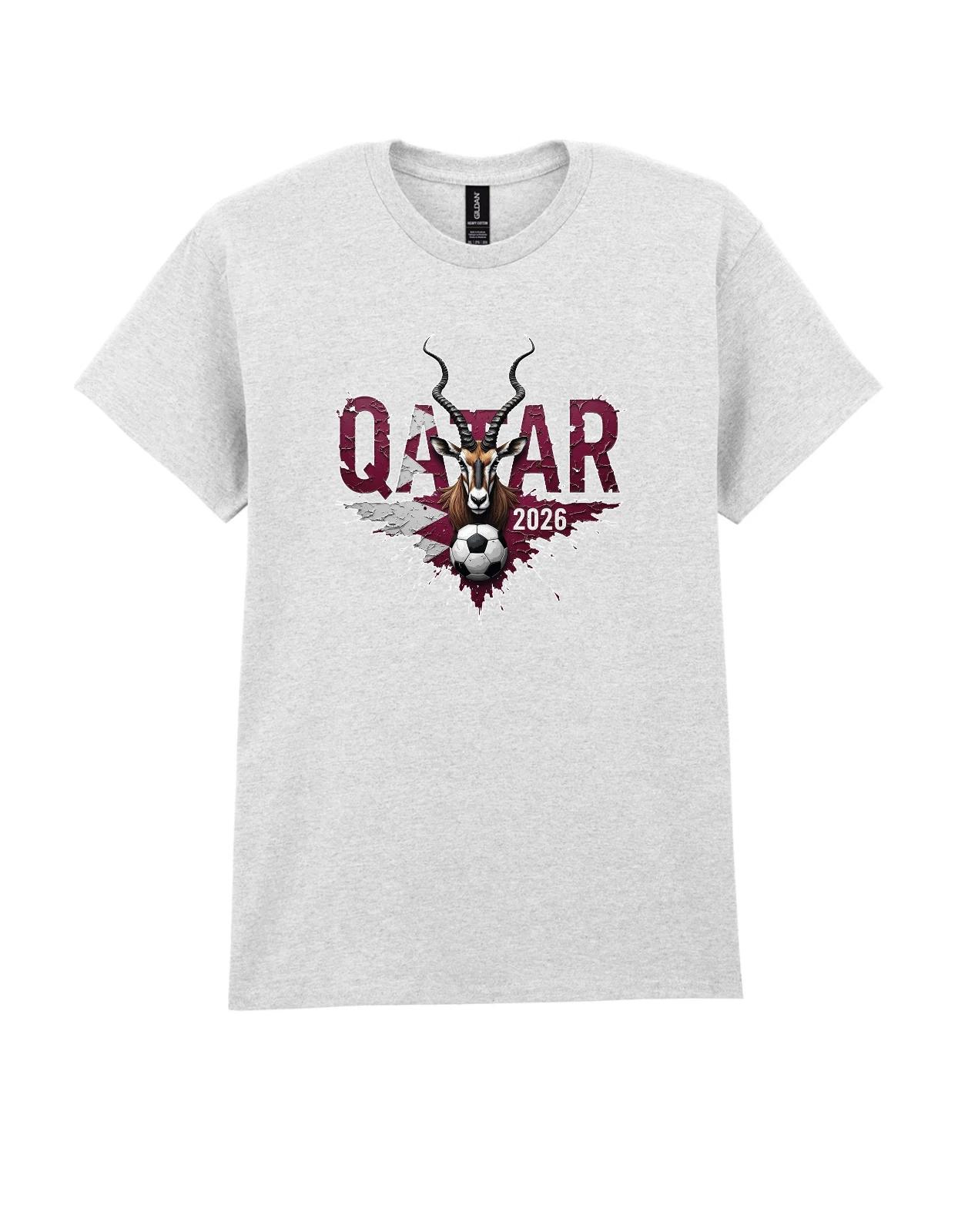 Qatar Ibex and flag T-Shirt World cup 2026 mens womens unisex gildan 2XL
