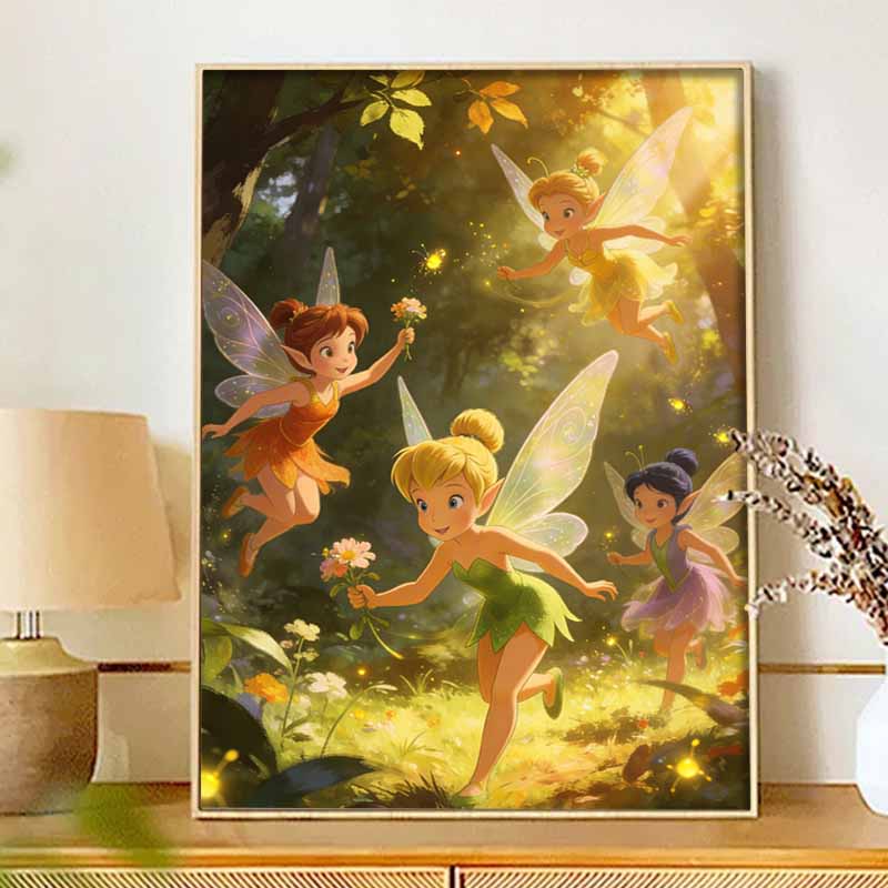 Disney Tinker Bell Fairies Diamond Painting Art Kit Handmade DIY5D Home Decor Gift