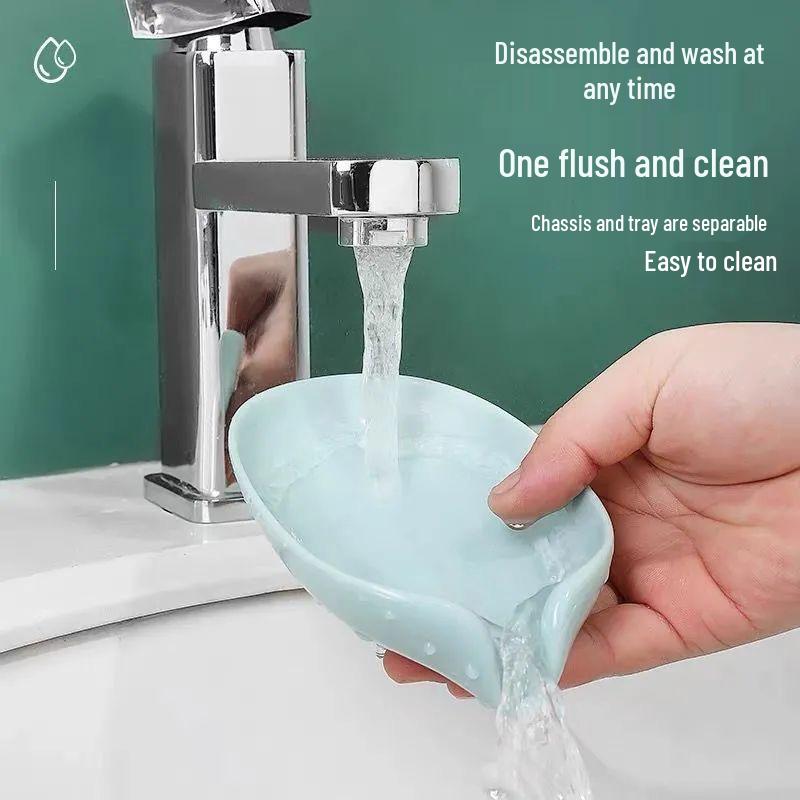 Suction Cup Wall-Mounted Soap Rack: Punch-Free, Creative Drain Design, No Water Accumulation, Home Storage Solution