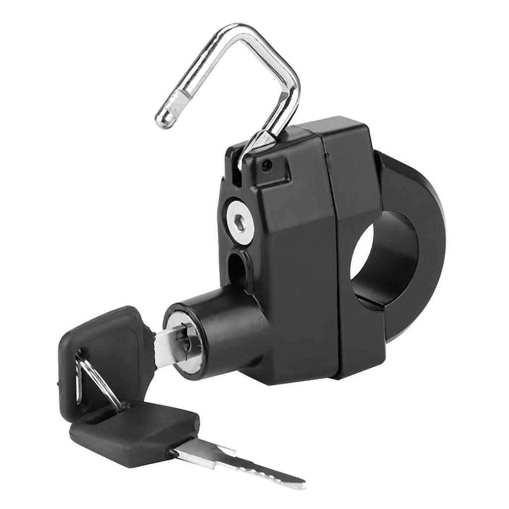 Universal Motorcycle 22mm 0.9in Handlebars Helmet Lock Set Padlock Accessories