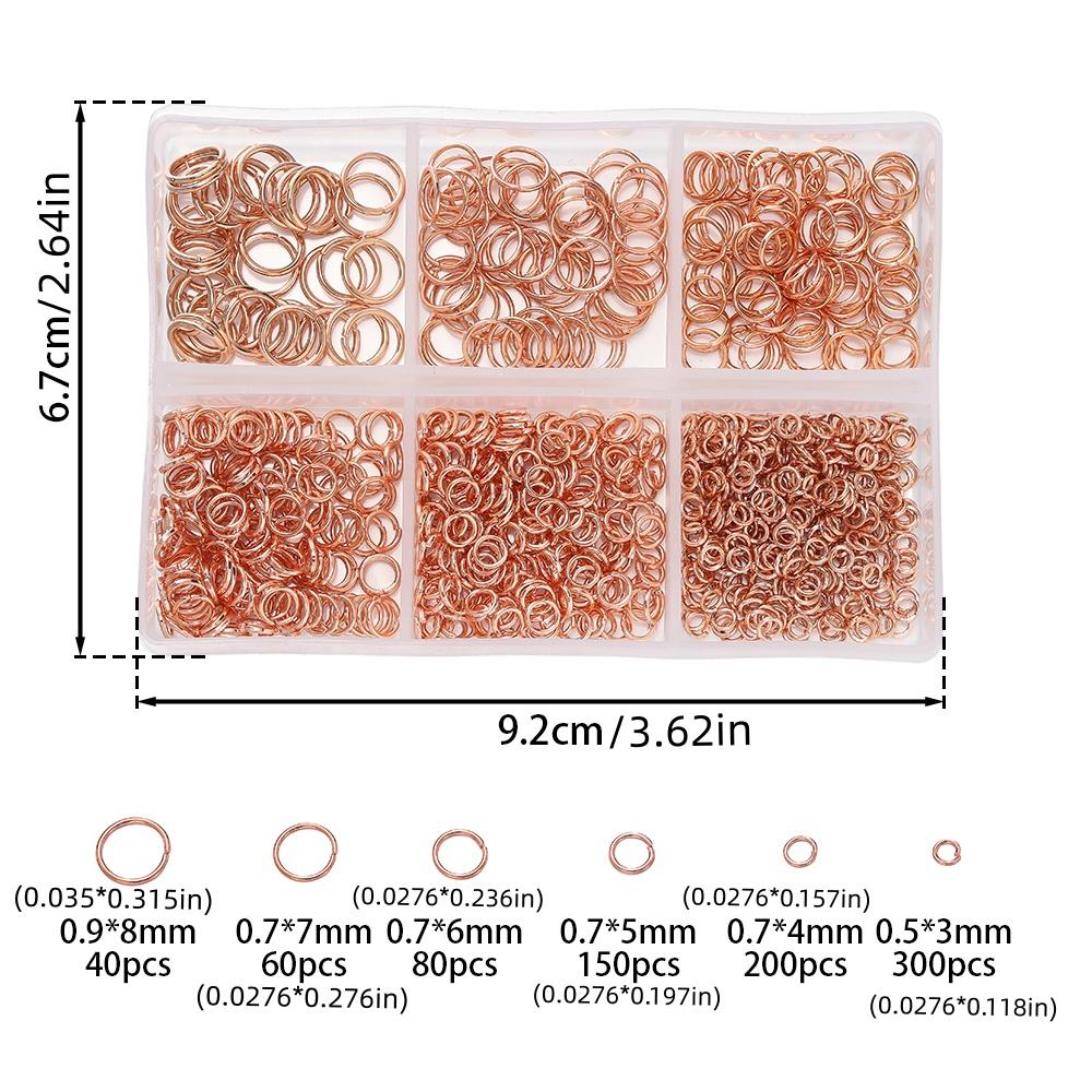1Set Mixed Size Open Jump Rings Split Rings Jewelry Making Kit For DIY Bracelet Necklace Jewelry Making Accessories Supplies
