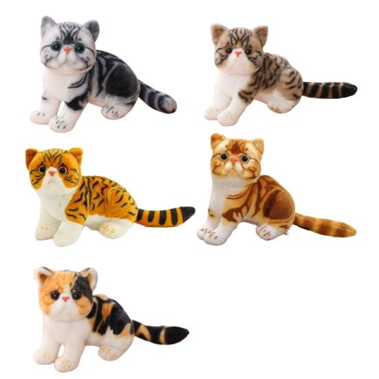 Simulated Kitten Plush Doll Lifelike Stuffed Animal with Air-Purifying Bamboo Charcoal Skin-friendly Cat Plushies Gifts for Girls Boys