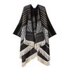 Ethnic Style Tassel Shawl: Xinjiang Tibet Yunnan Lijiang Travel Jacquard Outerwear Warm Striped Cape