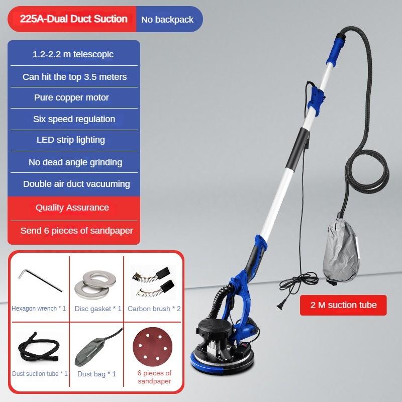 750W Handheld Wall Sanding Machine Brushless Wall Polisher Tool Wall Putty Dust Free Electric Polishing Machine