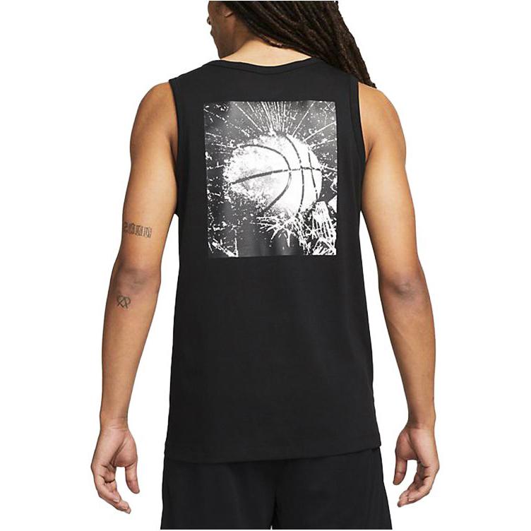 Nike Tank Tops Men's Black Crew Neck Moderate Straight Fit FJ2301-010