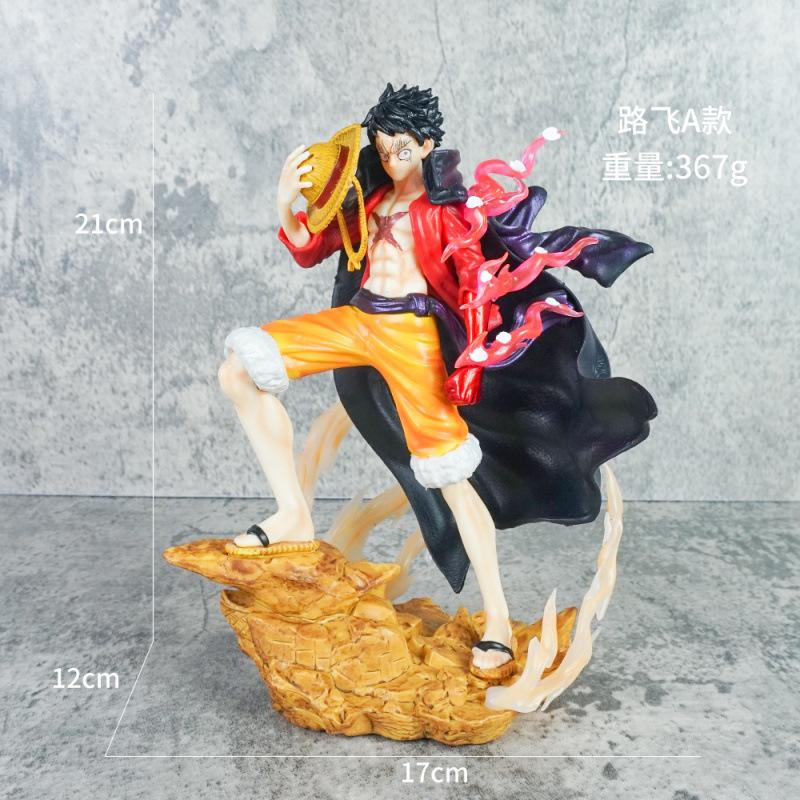 One Piece Action Figures Set Fire Fist Luffy Ace Sanji Battle Model Dolls PVC Zoro Sabo Ghost Three-Knife Collectible Toys