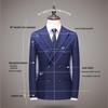 Korean Style Slim Fit Striped Men's Suit Set - Casual Blazer Jacket for Weddings and Professional Wear