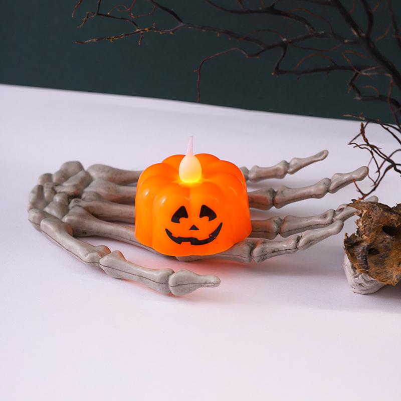 LED Halloween Pumpkin Lantern - Ghost Festival Decoration, Electronic Candle Lamp, Luminous Night Light.