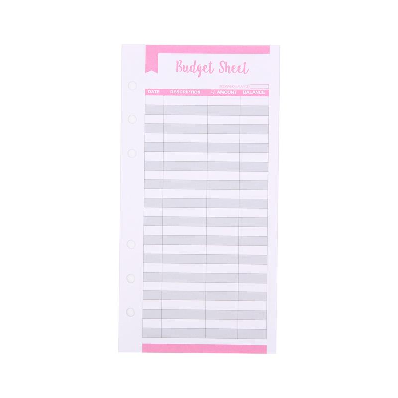 

Six-Color Cash Plan Refill: 6-Hole Loose-Leaf Budget Cards & Envelopes