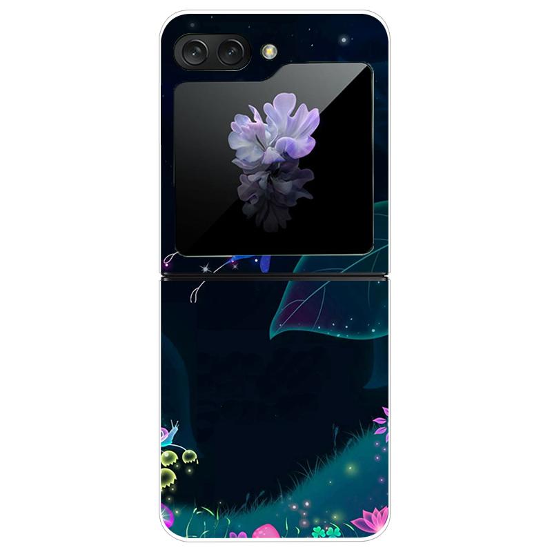 For Samsung Galaxy Z Flip 5 5G Case Cute Transparent PC Hard Case Back Cover For Samsung ZFlip5 Z Flip 5 Phone Coque Flip 5 Capa