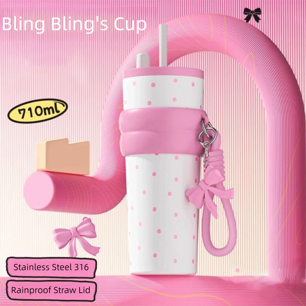 Durable 710ML Vacuum Cup Insulation Or Cooling With Lifting Rope Insulated Cup High-Capacity Thermal Mug for Boys and Girls