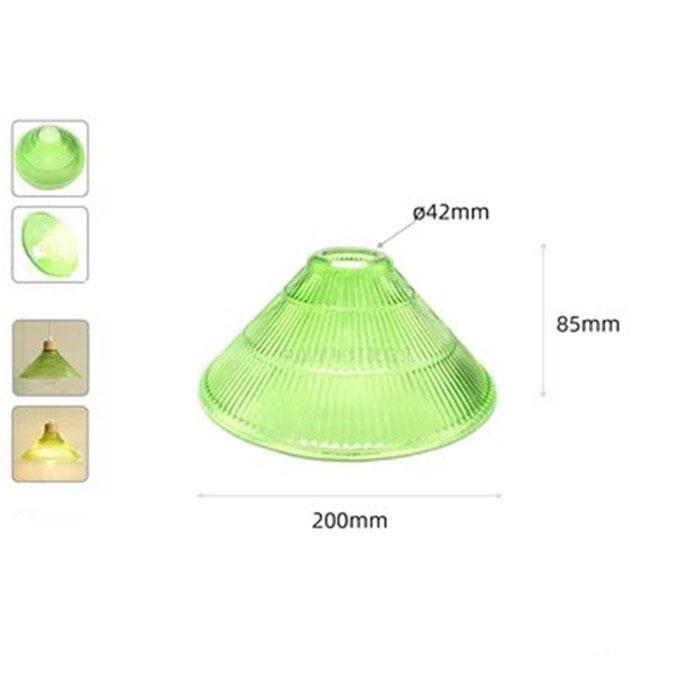 Decor 55mm 42mm Opening Green Glass Lamp Shade Replacement with Reverse or Flat Hole Fitter for Floor Light Table Lamp Cover