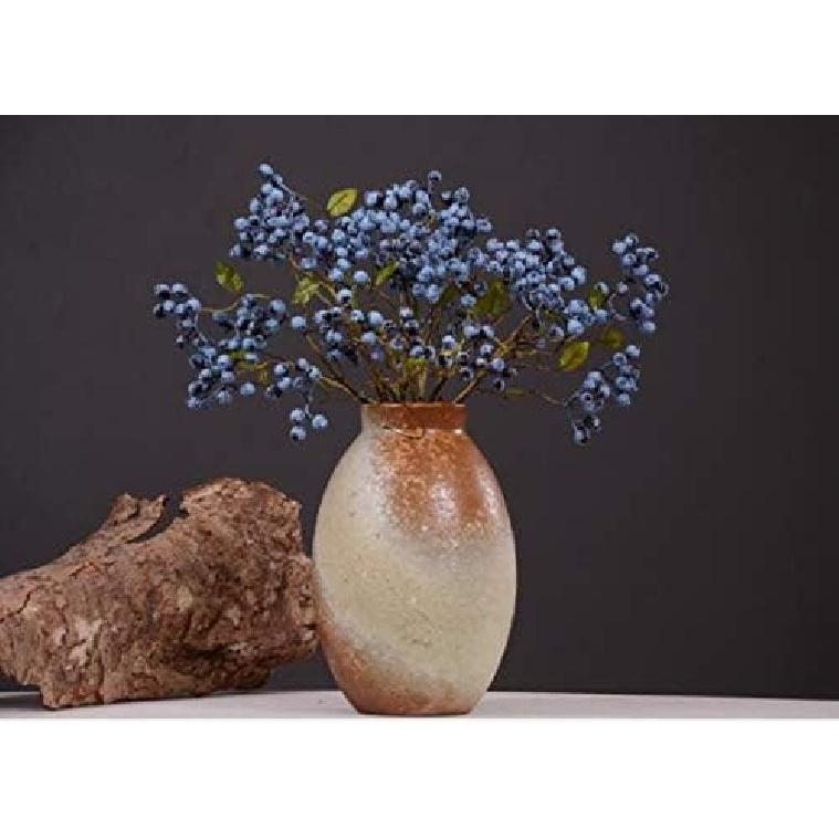 18 Inch Artificial Blueberry Fruits Branches Fake Berries Blue Decorative for Wedding DIY Garland and Holiday Ornaments Pack of 3 Blue