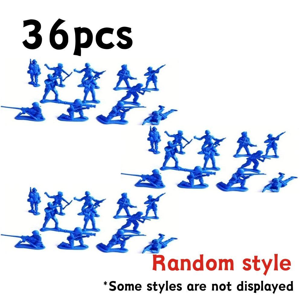 12/36pcs 5cm Plastic Soldier Figurin Sand Table Exercise Military Model Scene Props Desktop Decoration Collection Gift YMY
