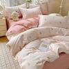 100 pure cotton four-piece set, new cotton quilt cover, bed sheet, bed hat, student dormitory single bed three-piece set 1